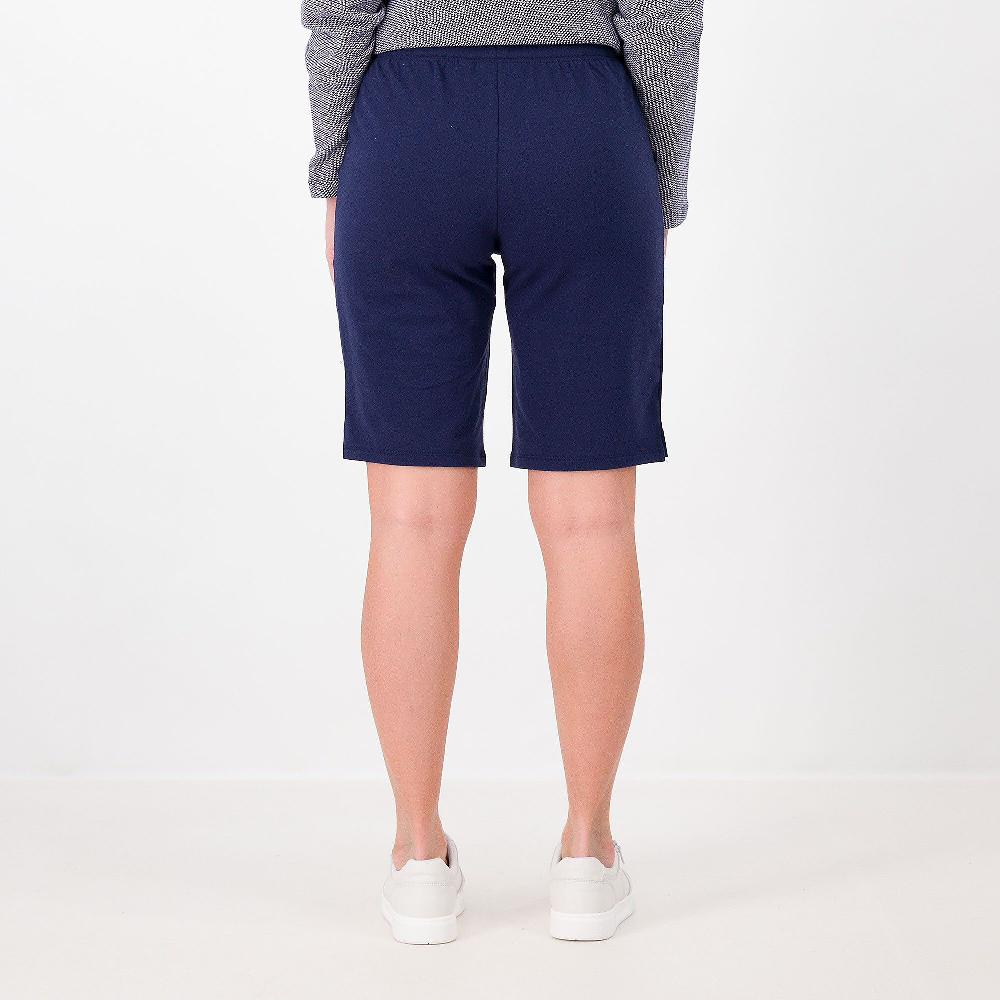 QVC Denim & Co Bermuda In Cotone Vita Elasticata Con Coulisse E Tasche