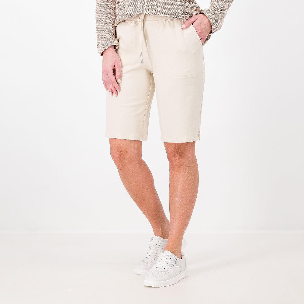 QVC Denim & Co bermuda in cotone Vita elasticata con Coulisse e tasche