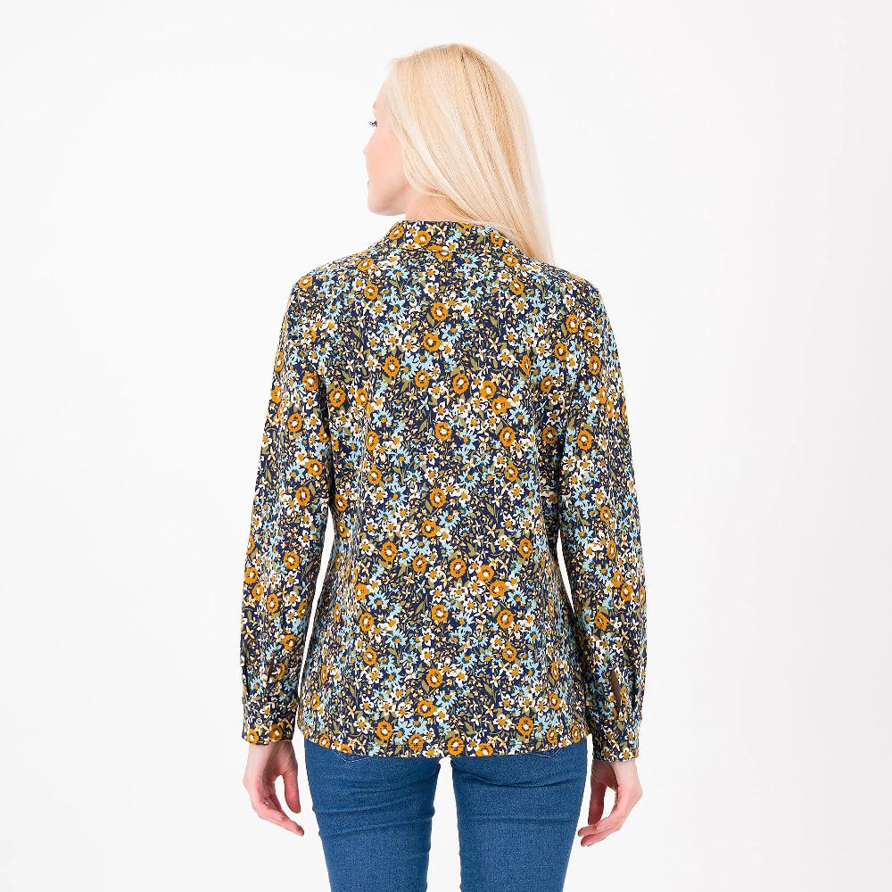 QVC Denim & Co Camicia Sciancrata In Jersey Fantasia A Manica Lunga