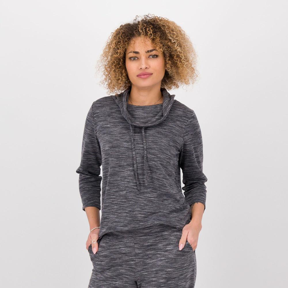 QVC Denim & Co Maglia in filato con viscosa maniche 3/4