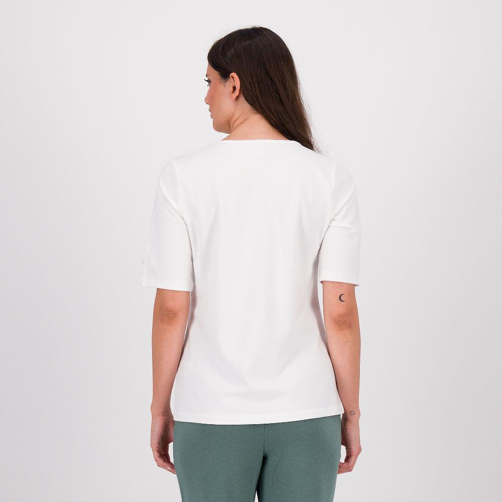 QVC Denim & Co Maglia In Jersey Di Cotone Scollo Tondo