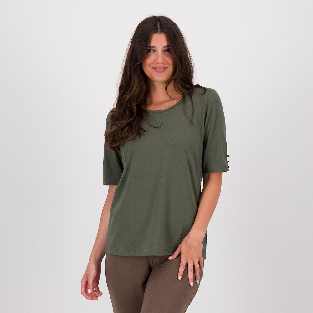 QVC Denim & Co Maglia in jersey di cotone scollo tondo