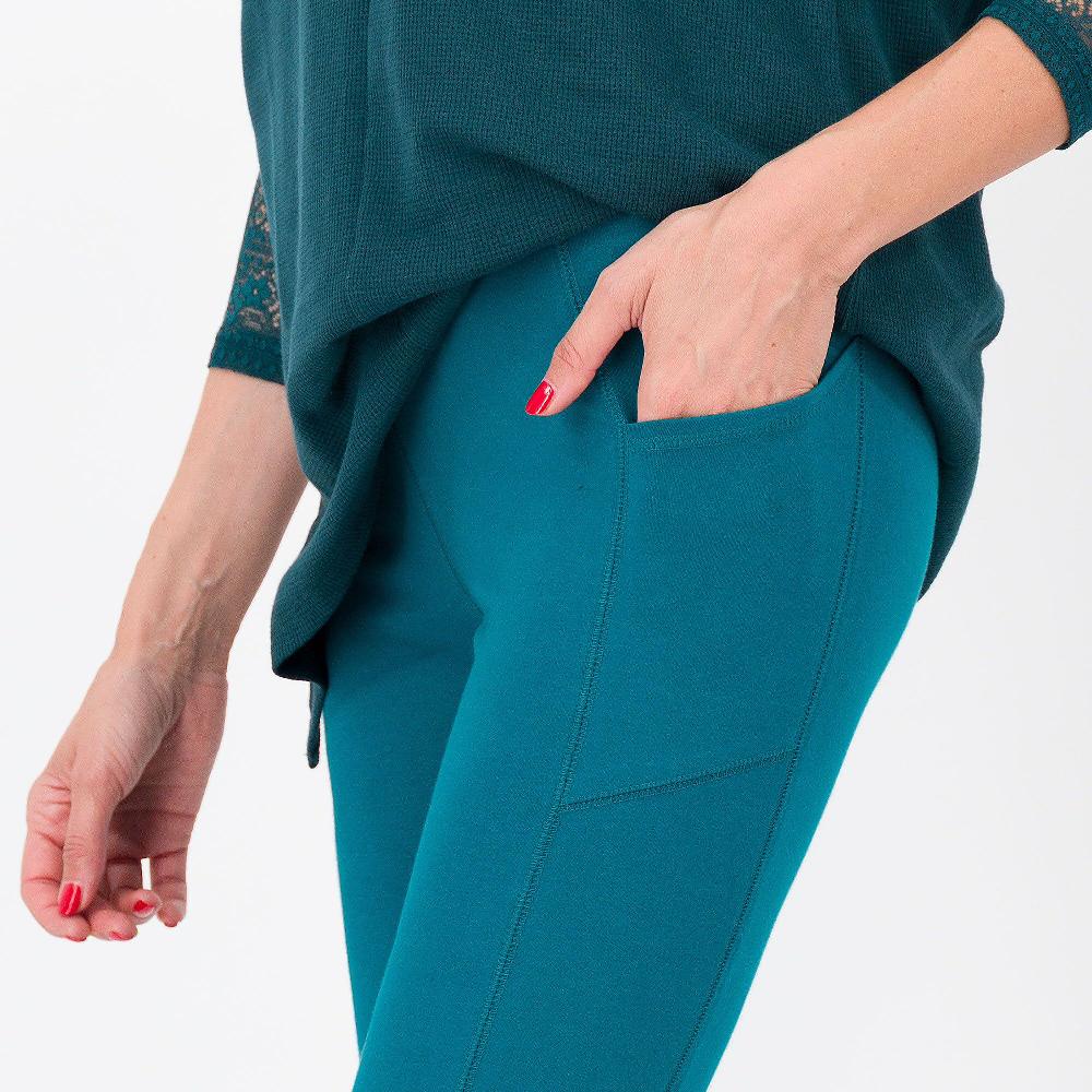 QVC Denim & Co Pantaloni A Zampetta In Cotone Stretch
