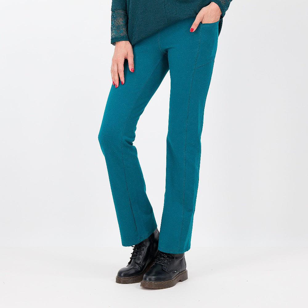 QVC Denim & Co Pantaloni a zampetta in cotone stretch