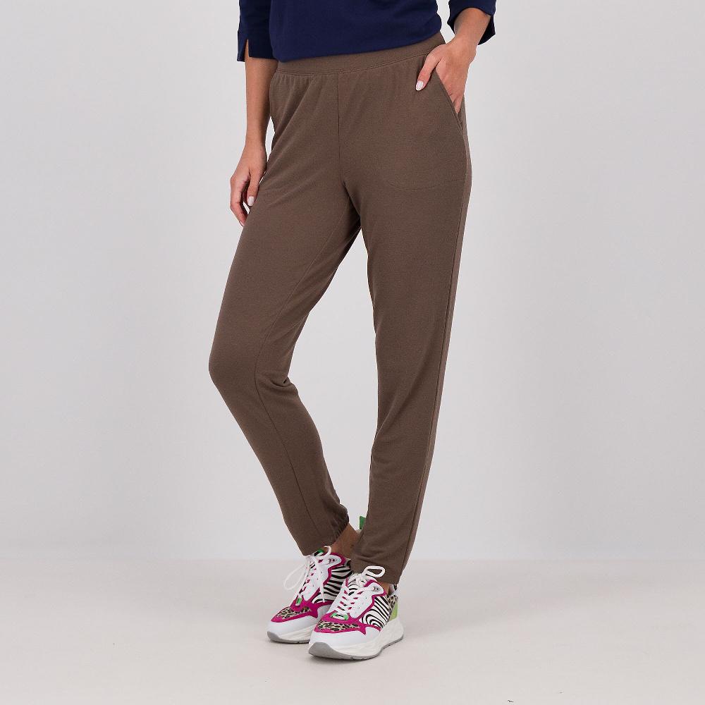 QVC Denim & Co Pantaloni alla caviglia a gamba dritta in felpa
