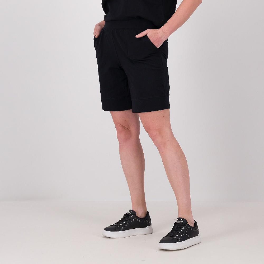QVC Denim & Co Pantaloni corti in felpa di cotone stretch