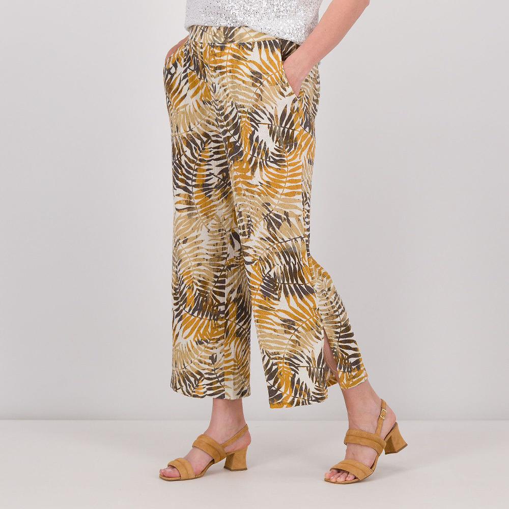 QVC Denim & Co Pantaloni cropped in jersey crêpe con elastico