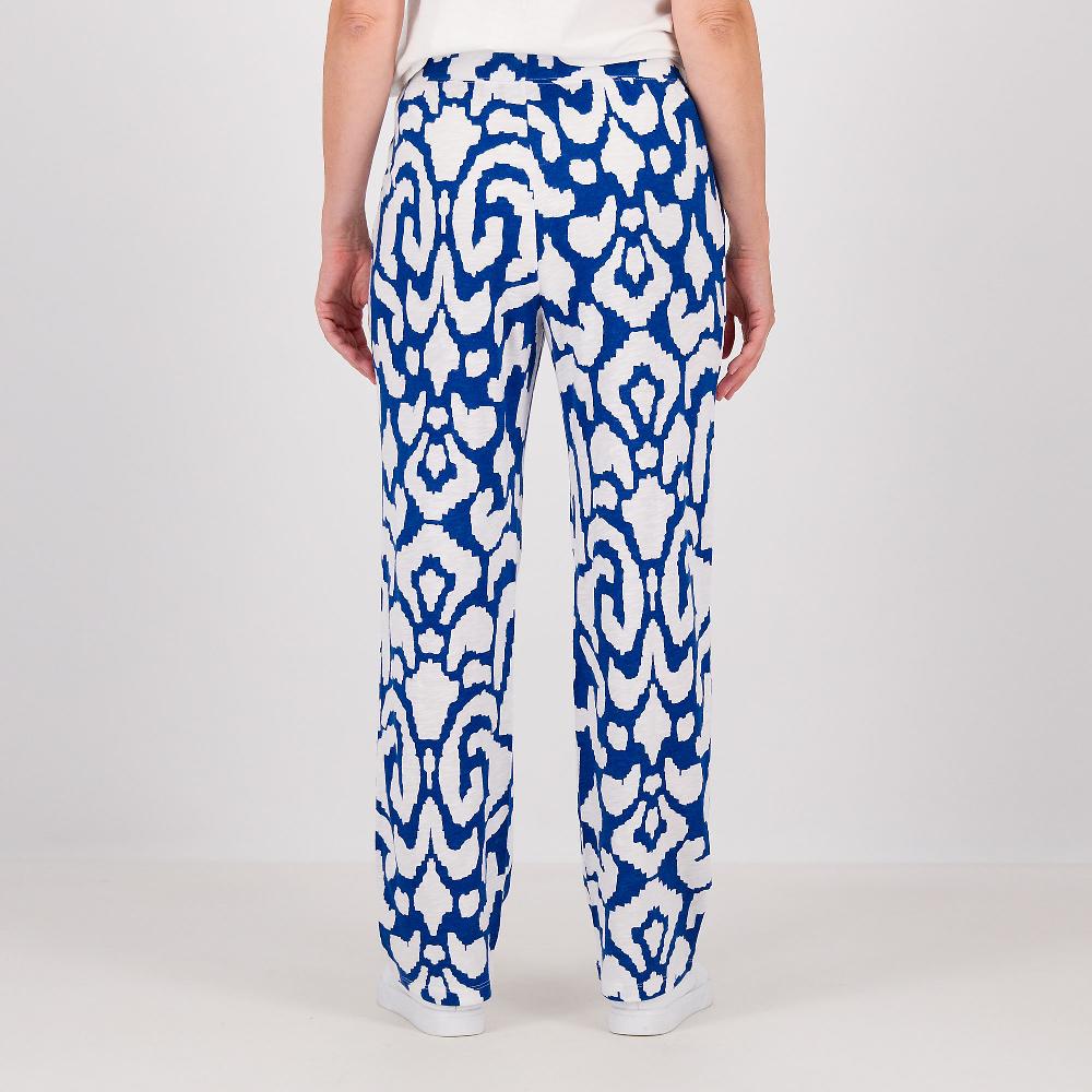 QVC Denim & Co Pantaloni Lunghi A Gamba Dritta In Jersey Fantasia