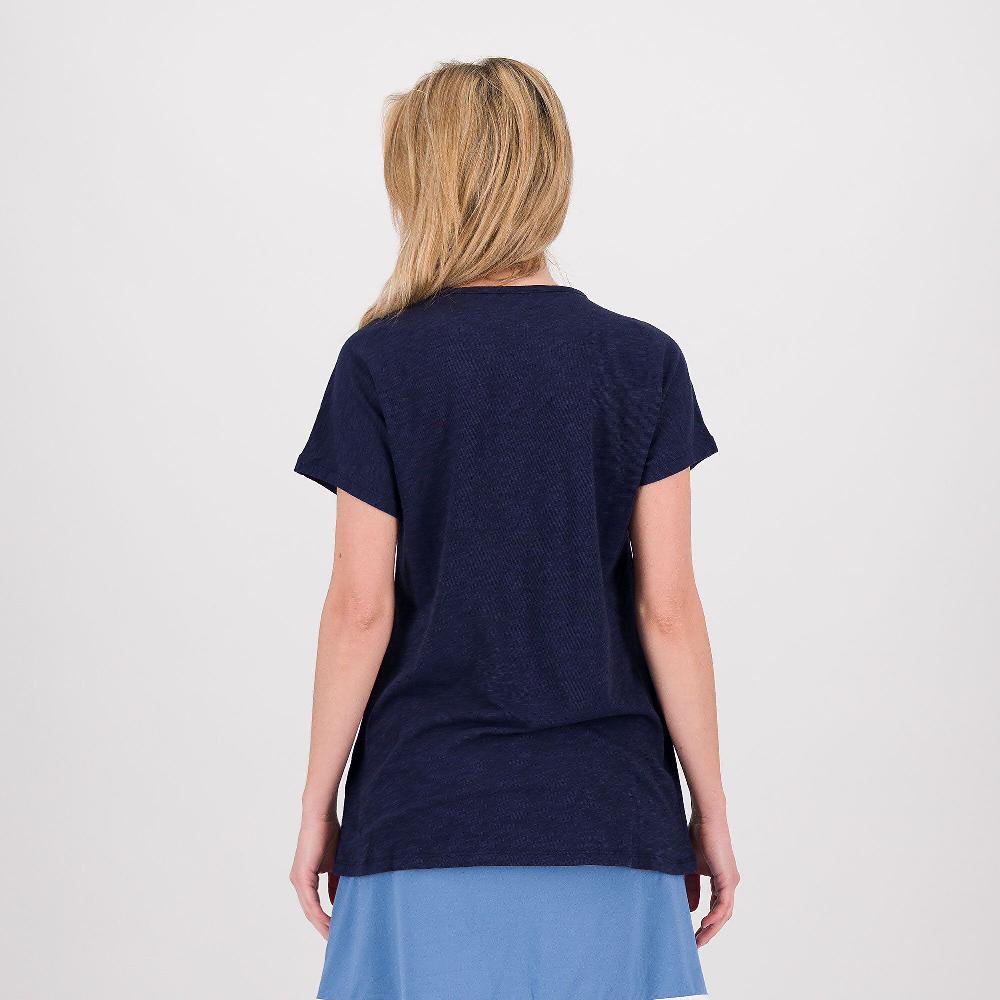 QVC Denim & Co T-Shirt In Jersey Con Motivo Piega E Bottoncini