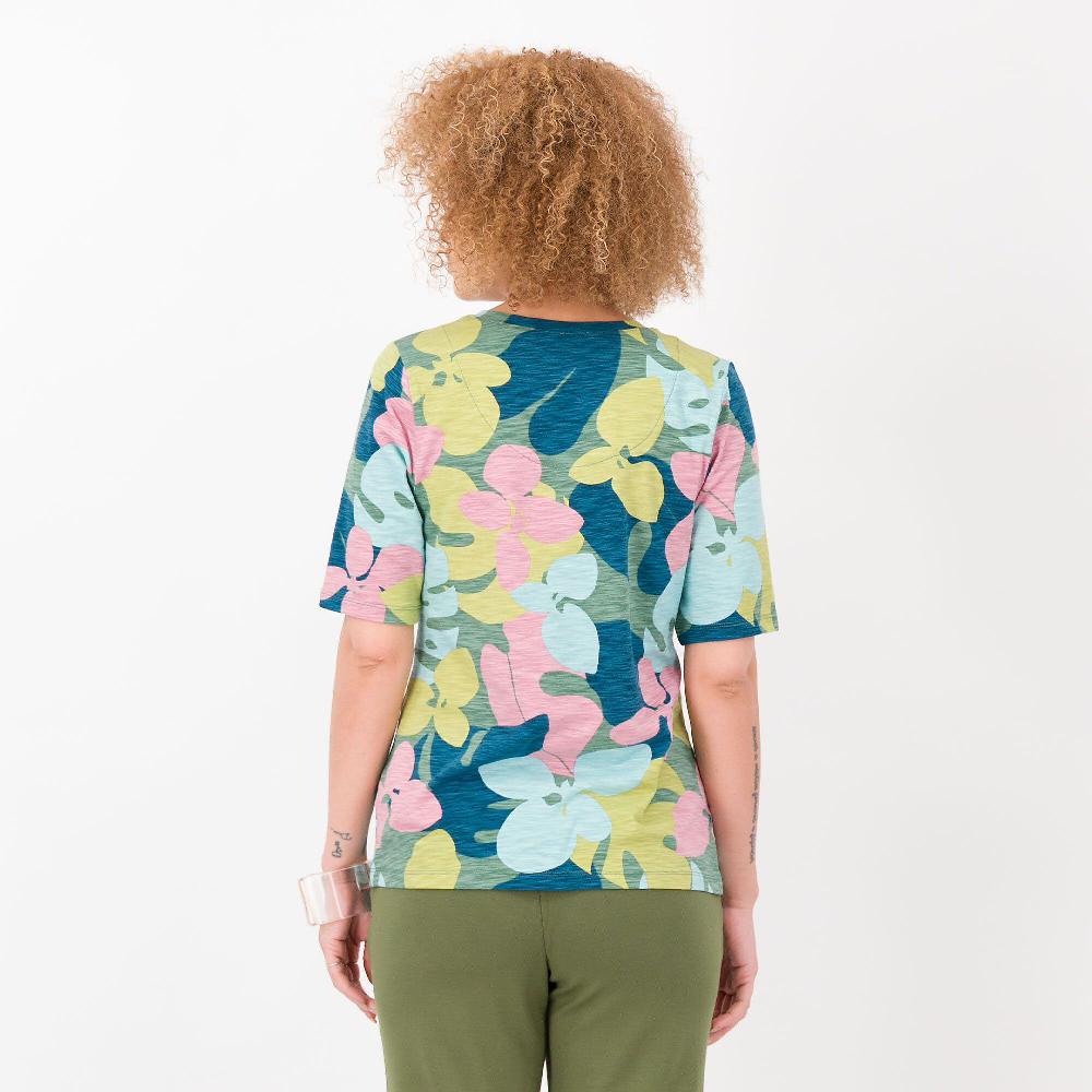 QVC Denim & Co T-shirt In Jersey Di Cotone Stretch Scollo A V
