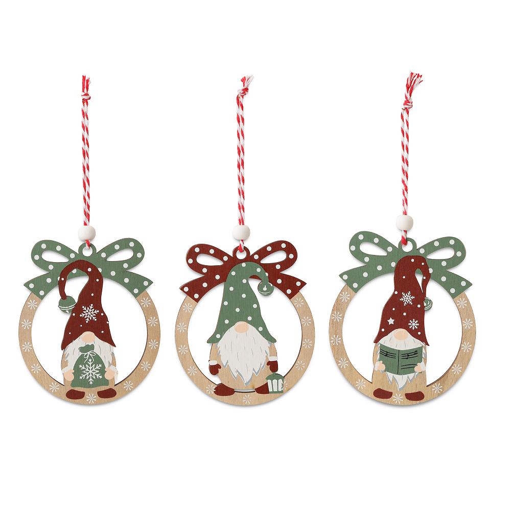 QVC Dmail Decorazioni per albero Gnomi nel cerchio (12 pz)