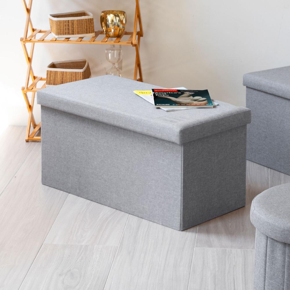 QVC Dmail Pouf contenitore rettangolare 76x38x38 cm