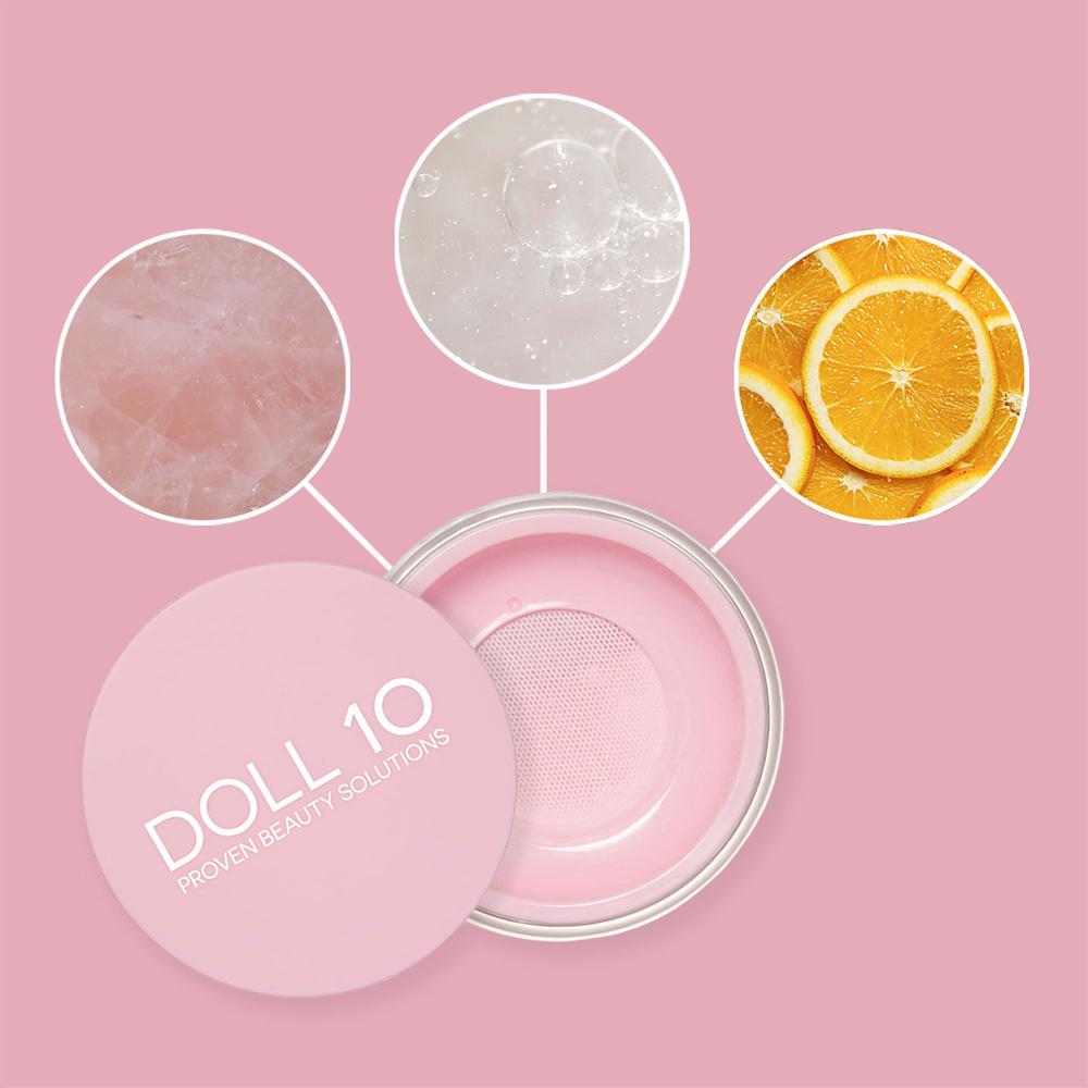 QVC Doll10 Kit Make-up 5 Pezzi: Fondotinta Blush Cipria Rosa Mascara