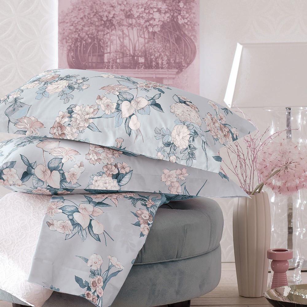 QVC Dondi Home Completo lenzuola - copriletto Ortensia 100% cotone 200TC