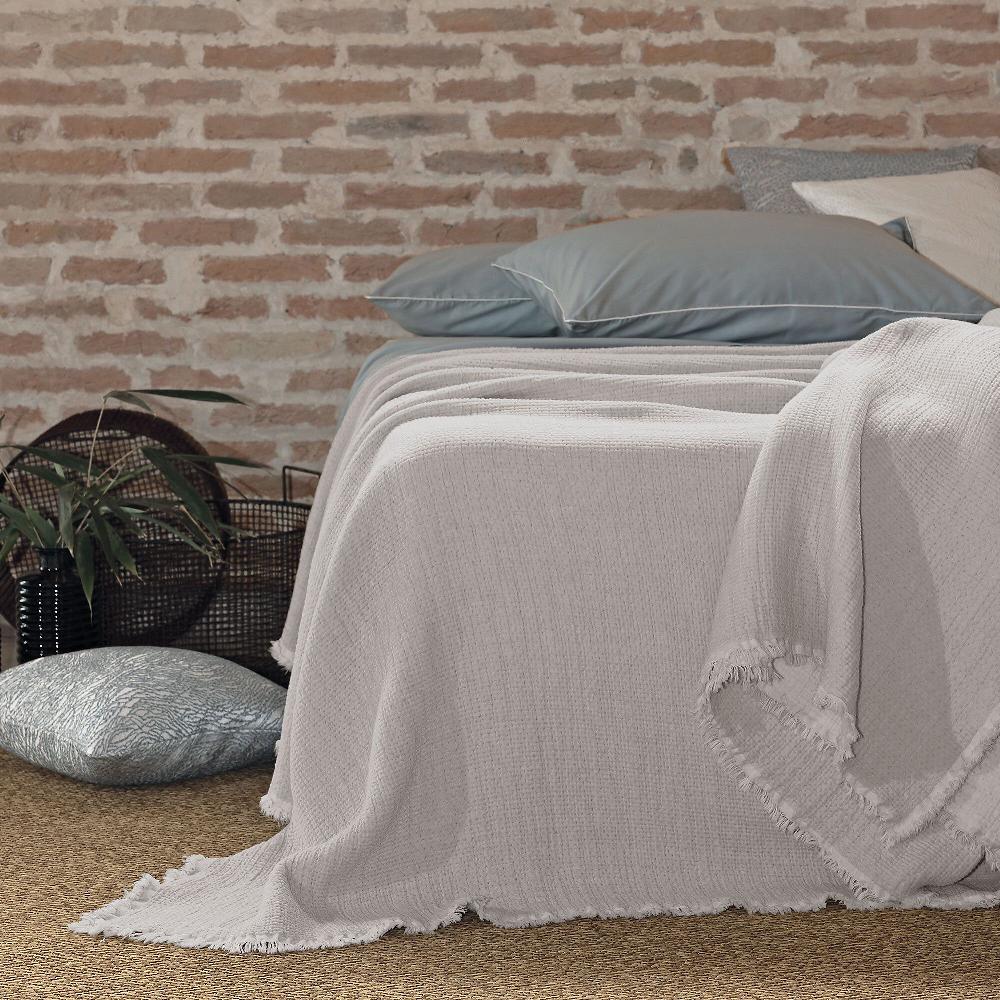 QVC Dondi Home Copriletto Ostuni matrimoniale 100% mussola di cotone