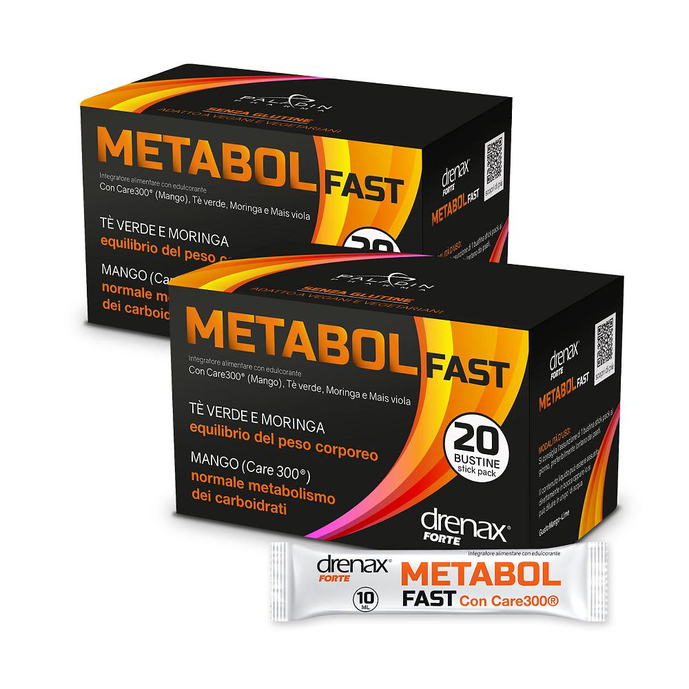 QVC Drenax Forte Metabol Fast Integratore alimentare (40 stick)