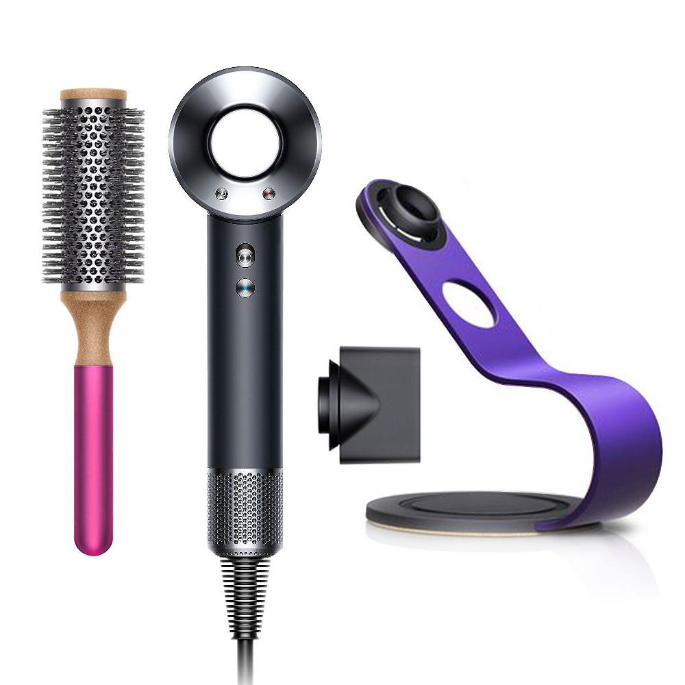 QVC Dyson Supersonic Origin + stand viola + Spazzola Tonda