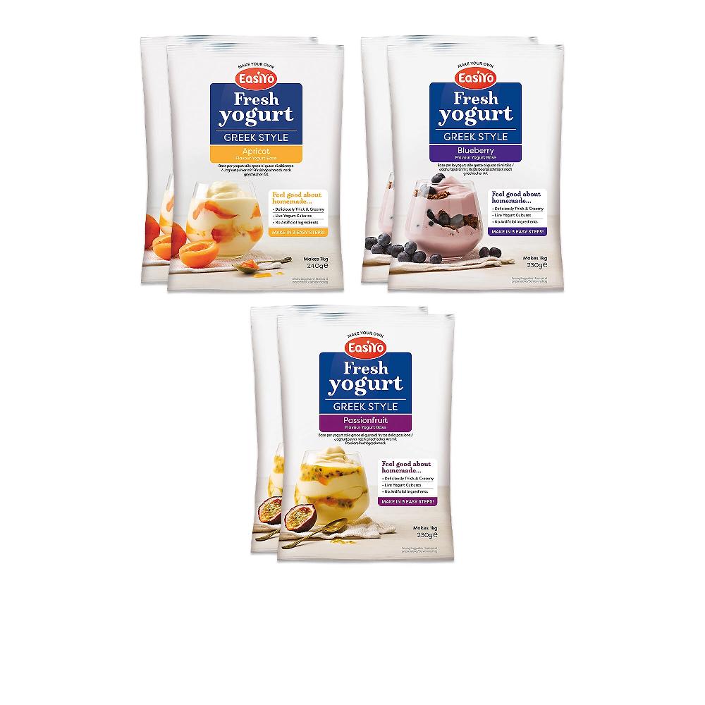 QVC Easiyo 6 kg di yogurt albicocca mirtillo passion fruit