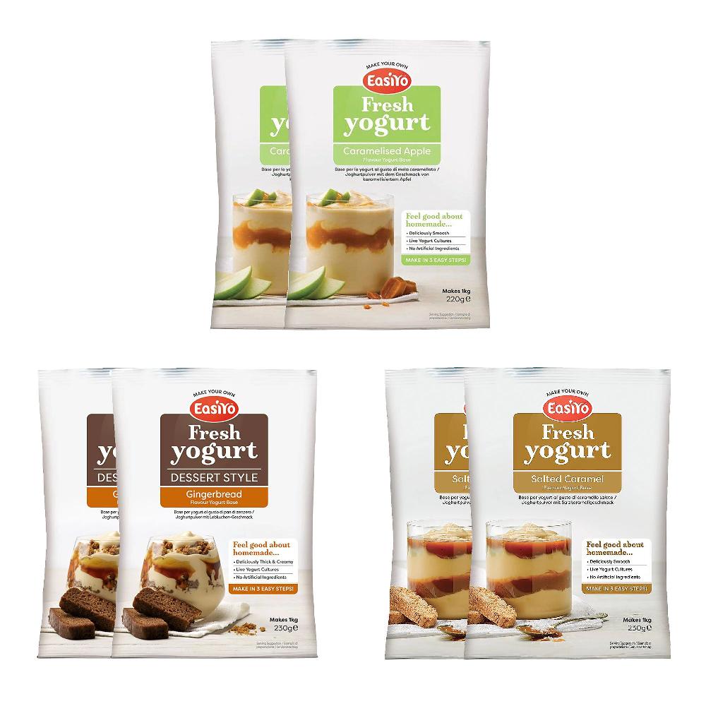 QVC Easiyo 6 kg di yogurt con Caramello Salato pan di zenzero mela
