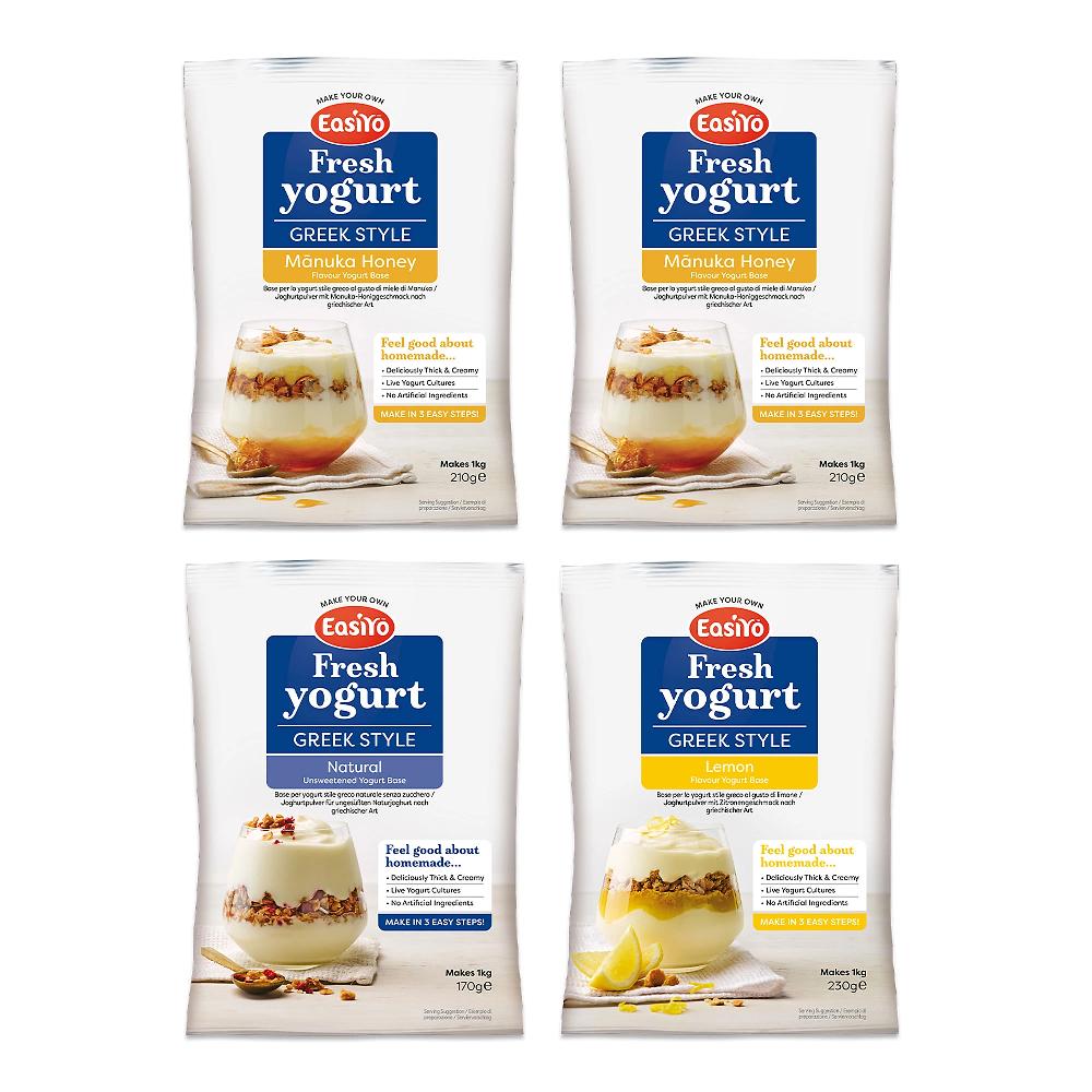 QVC Easiyo Kit 4kg yogurt Stile Greco gusti Miele Naturale Limone