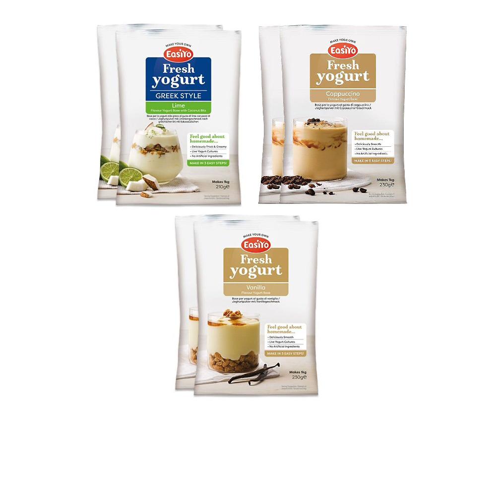 QVC Easiyo Kit 6kg di yogurt gusti Lime Cappuccino e Vaniglia