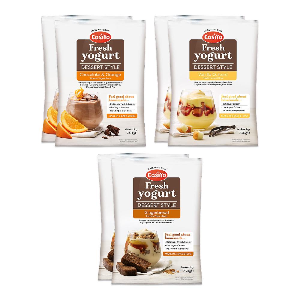 QVC Easiyo Kit per 6kg di yogurt stile dessert gusti assortiti