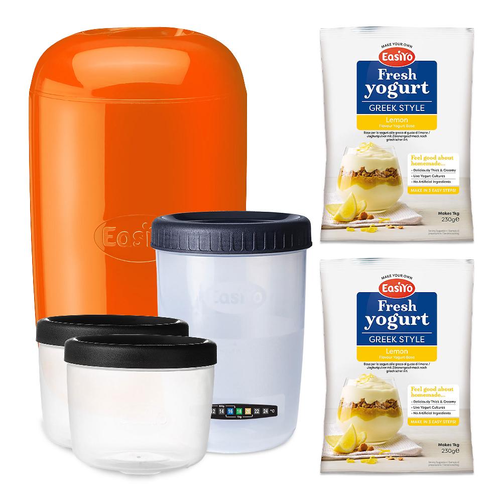 QVC Easiyo Yogurtiera+barattolo 1 kg + 2 vasetti 500g + 2 kg di yogurt