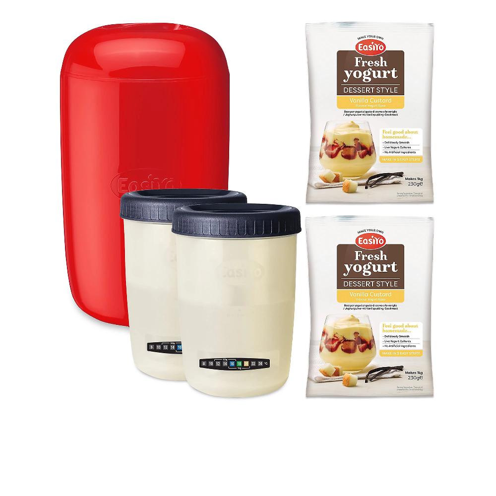 QVC Easiyo Yogurtiera colorata con 2 kg di yogurt in un gusto a scelta