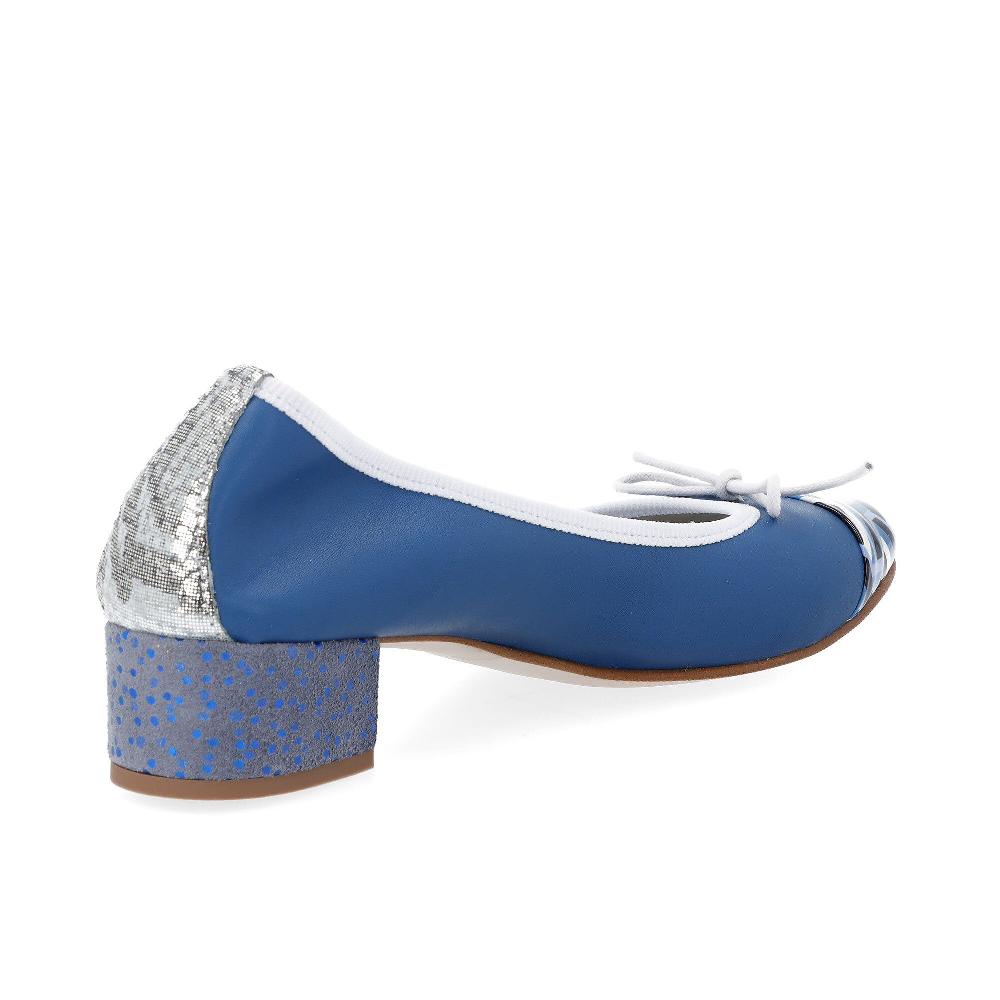 QVC Ebarrito Ballerina Acrobatic Dancer In Pelle Patchwork Tacco 4 Cm