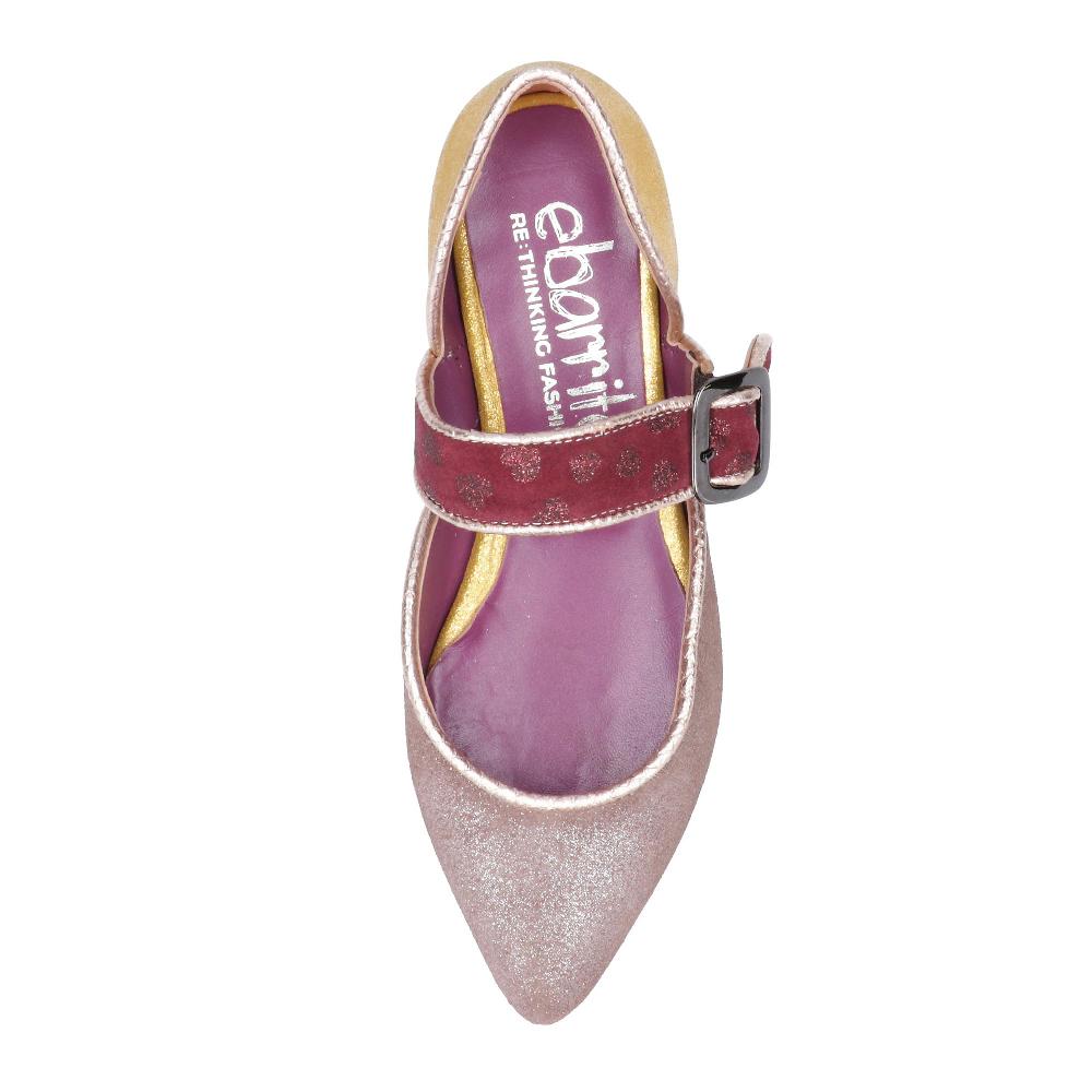QVC Ebarrito Ballerine Flat In Pelle Stampa Patchwork