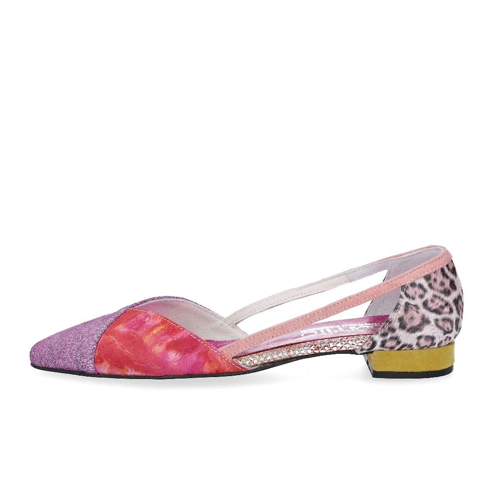 QVC Ebarrito Ballerine In Pelle Patchwork Con Aperture Laterali