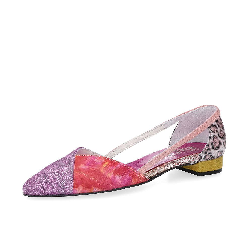 QVC Ebarrito Ballerine in pelle patchwork con aperture laterali