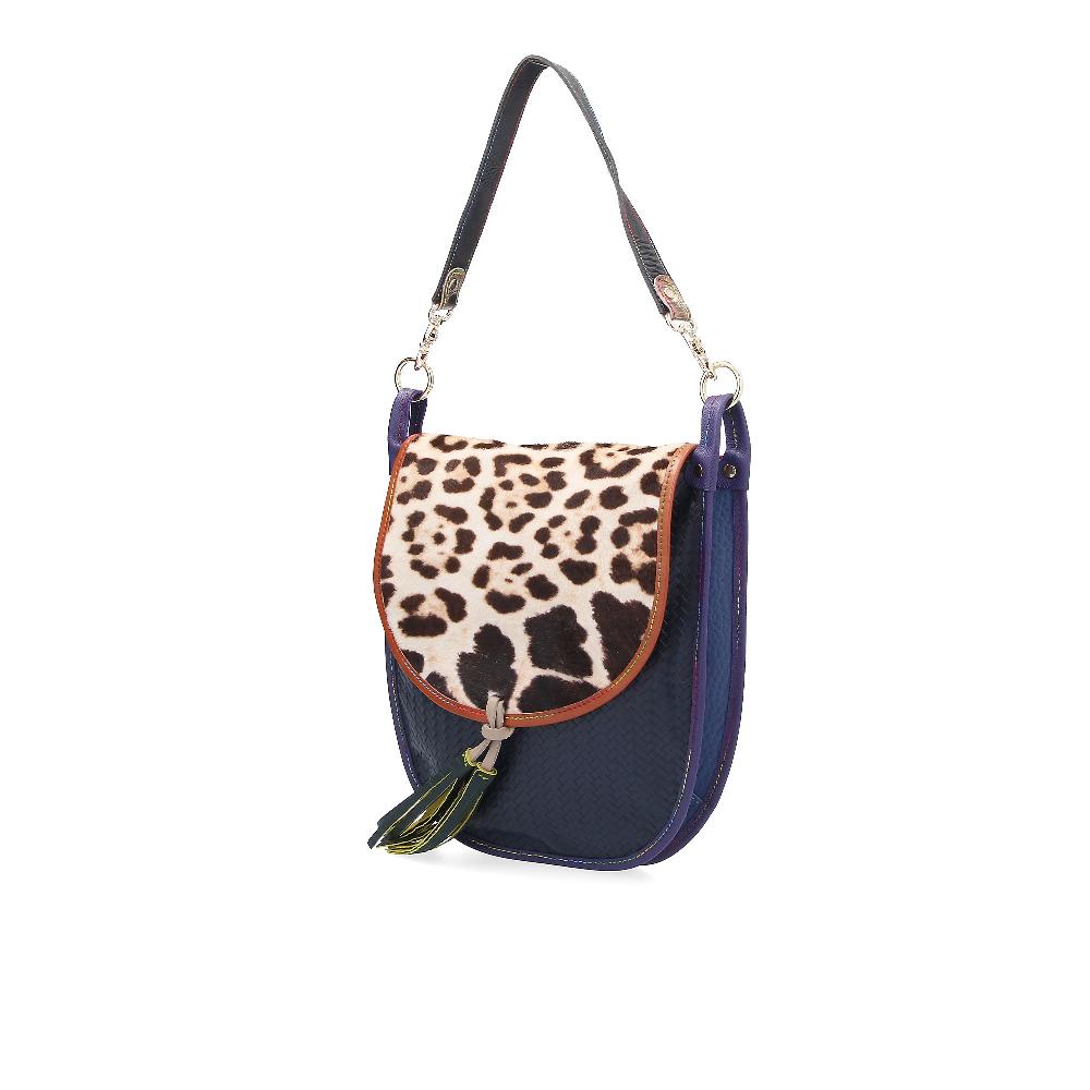 QVC Ebarrito Borsa A Mano In Pelle Patchwork Con Nappine