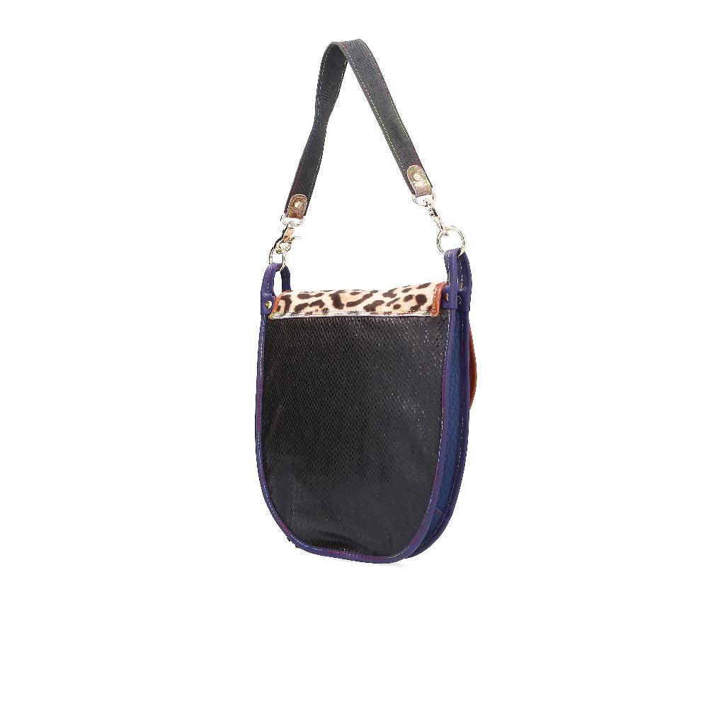 QVC Ebarrito Borsa A Mano In Pelle Patchwork Con Nappine