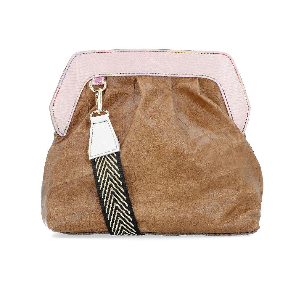 QVC Ebarrito Borsa A Mano In Pelle Patchwork Con Tracolla Removibile