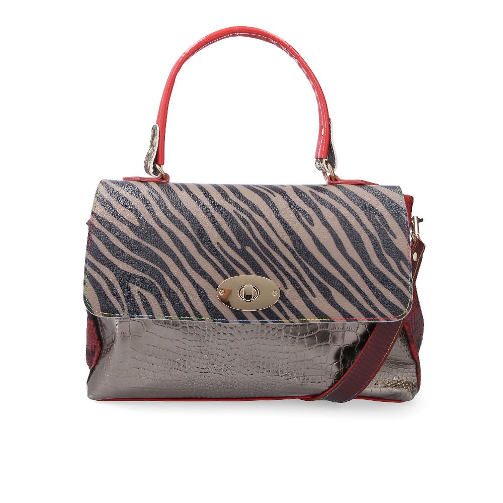 QVC Ebarrito Borsa A Mano In Pelle Patchwork Space Of Bag