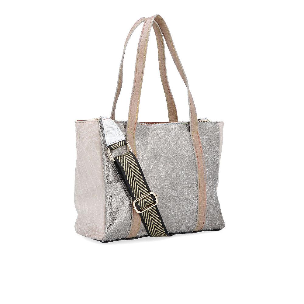 QVC Ebarrito Borsa A Spalla In Pelle Patchwork Con Tracolla Removibile