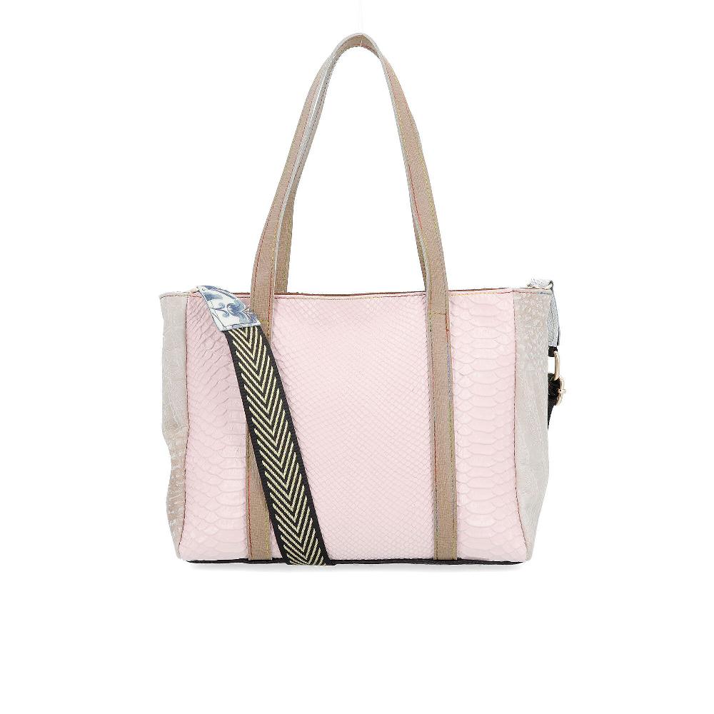 QVC Ebarrito Borsa a spalla in pelle patchwork con tracolla removibile