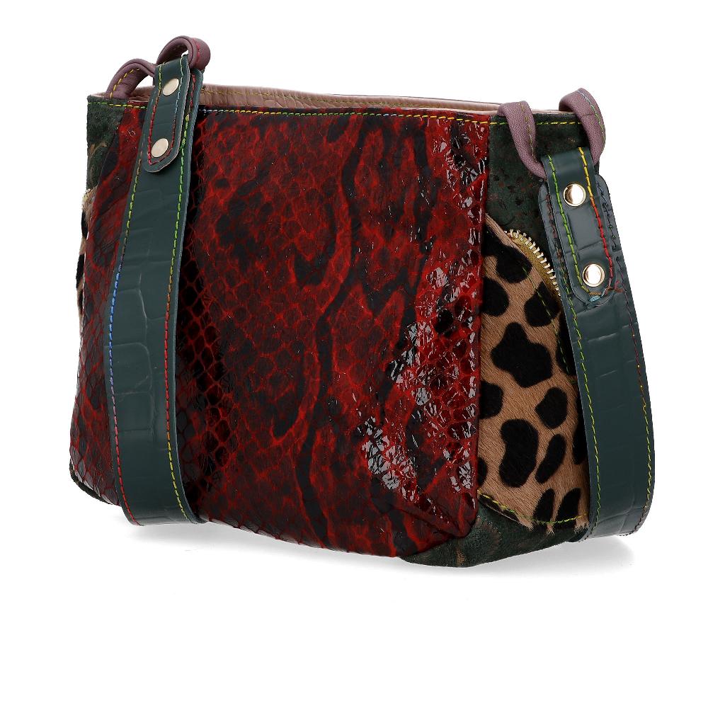 QVC Ebarrito Borsa A Tracolla In Pelle Patchwork Con Zip