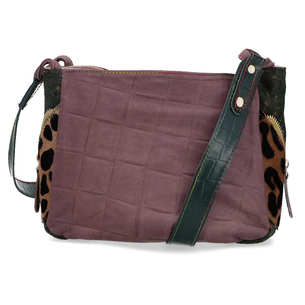 QVC Ebarrito Borsa A Tracolla In Pelle Patchwork Con Zip