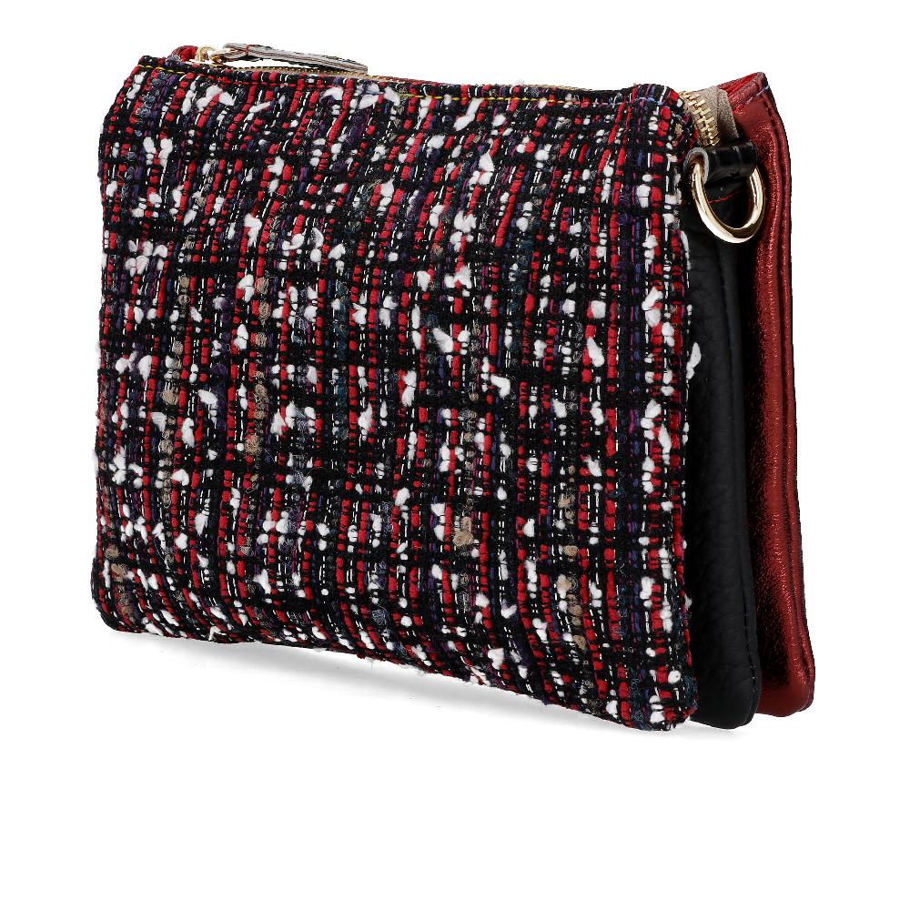 QVC Ebarrito Borsa con manico a catena in pelle patchwork