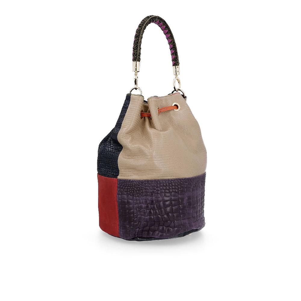 QVC Ebarrito Borsa In Pelle Con Tracolla Removibile E Chiusura Coulisse