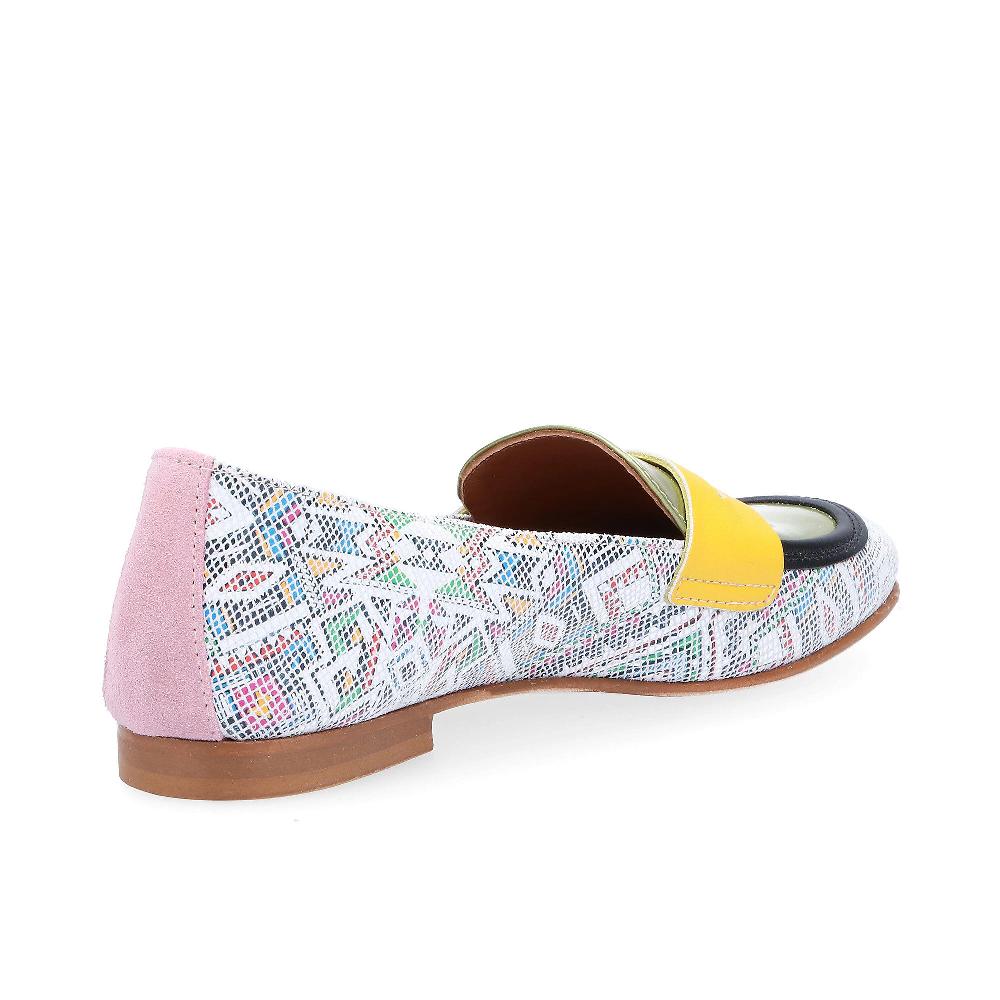 QVC Ebarrito Mocassini In Pelle Patchwork Con Inserto In Vernice