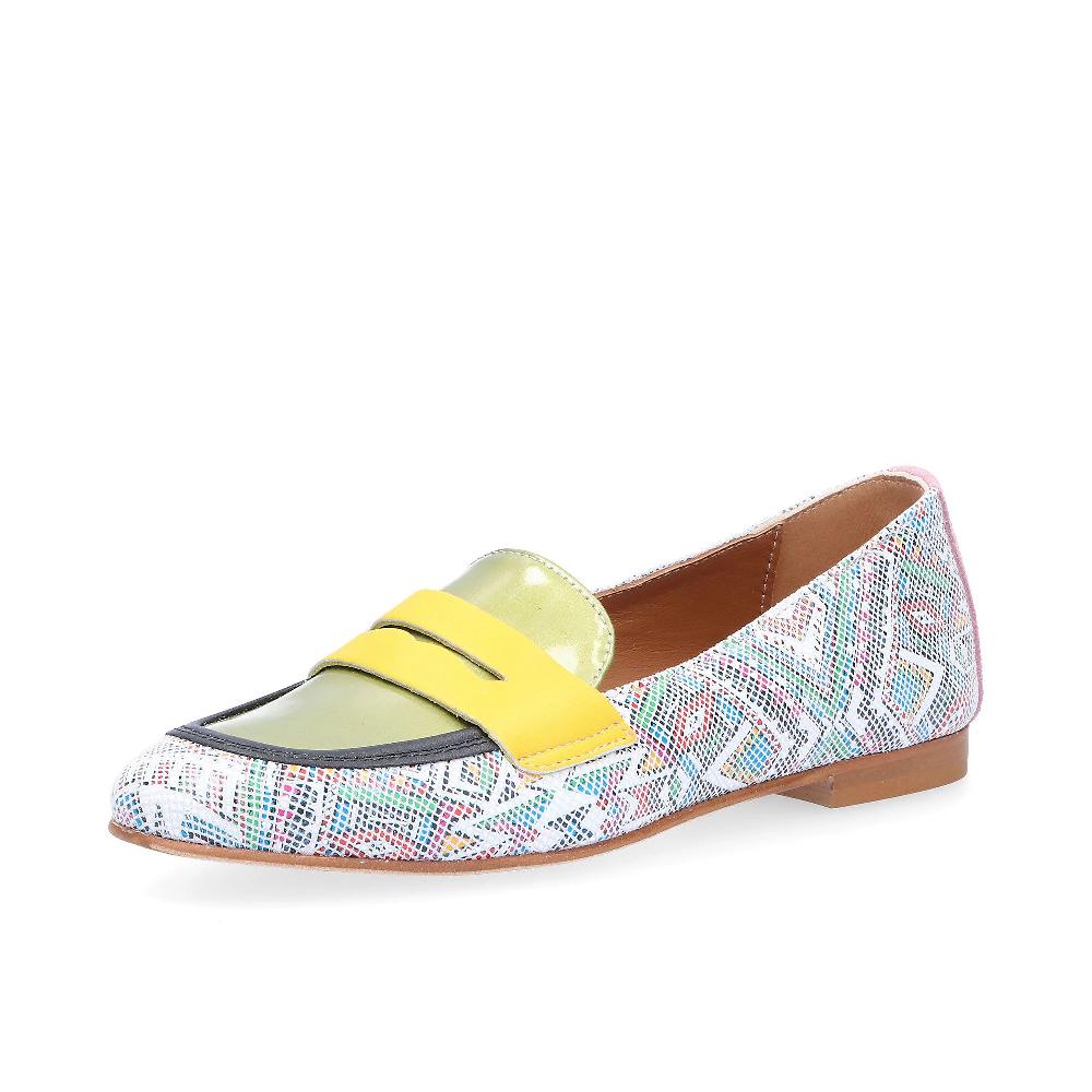 QVC Ebarrito Mocassini in pelle patchwork con inserto in vernice
