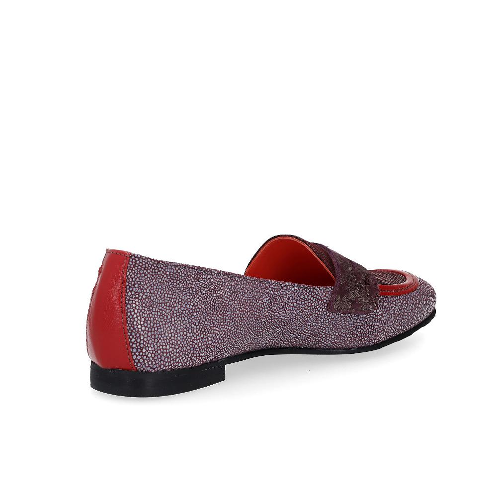 QVC Ebarrito Mocassini In Pelle Patchwork Fascia E Tacco 1 Cm