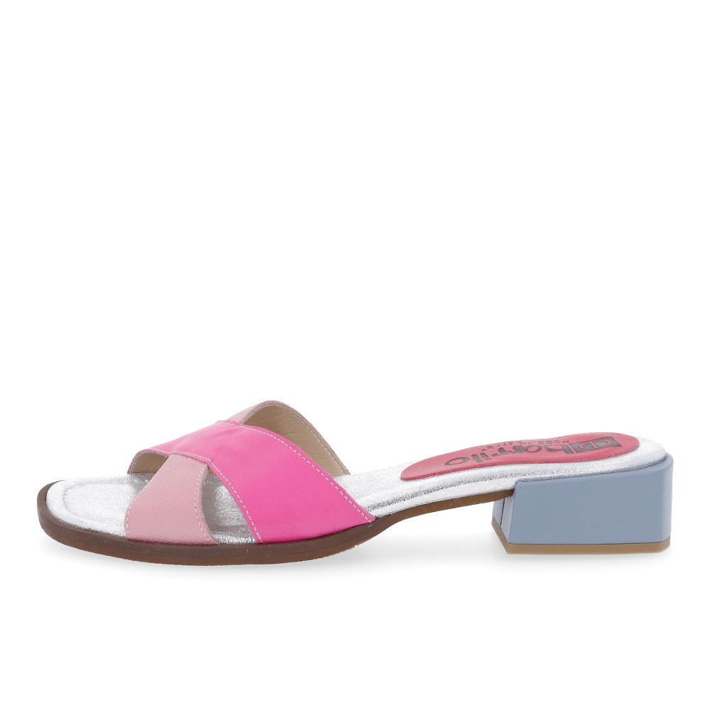 QVC Ebarrito Sabot A Fasce Incrociate In Pelle Con Tacco 3cm