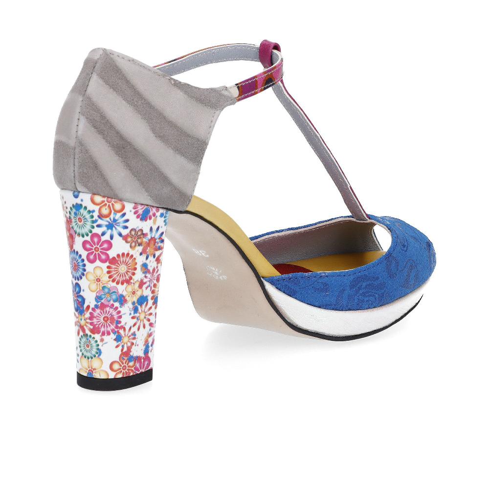 QVC Ebarrito Sandali Spuntati In Pelle Patchwork Con Tacco 9 Cm