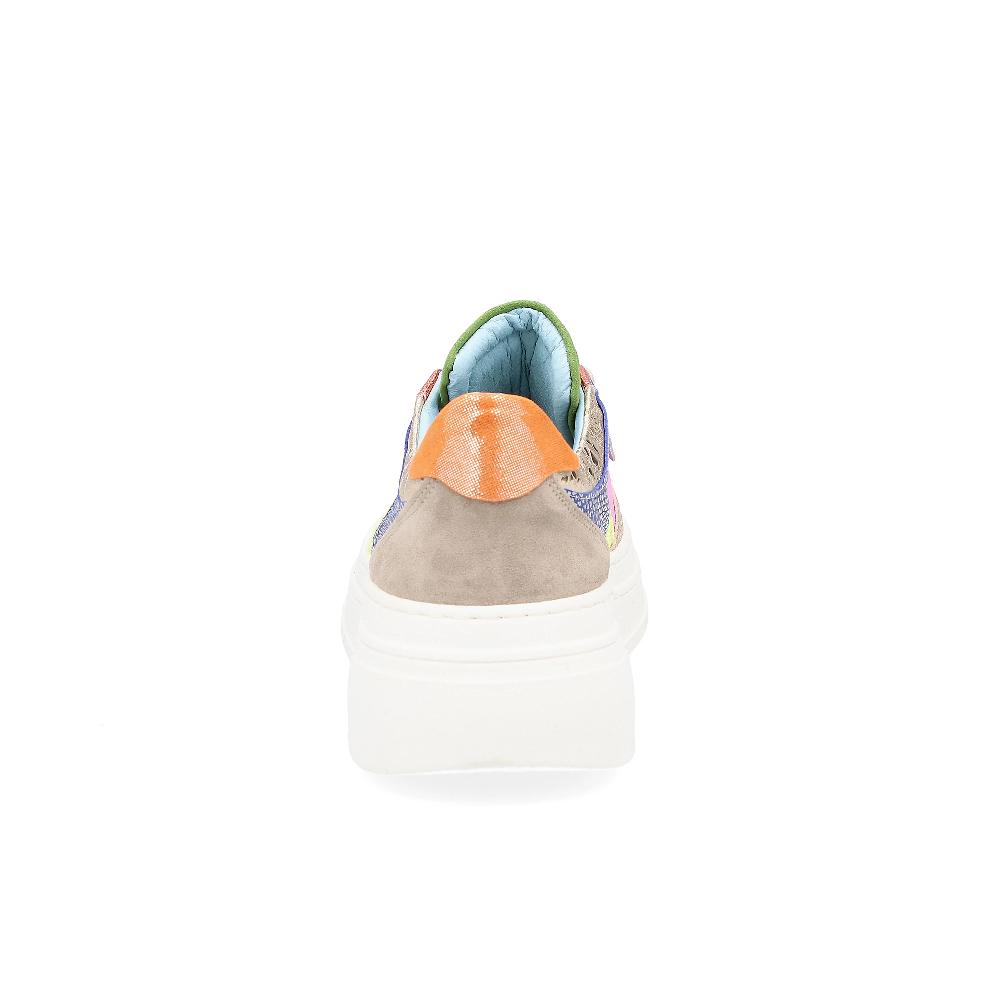 QVC Ebarrito Sneaker In Pelle Con Tomaia Patchwork E Zeppa 5 Cm