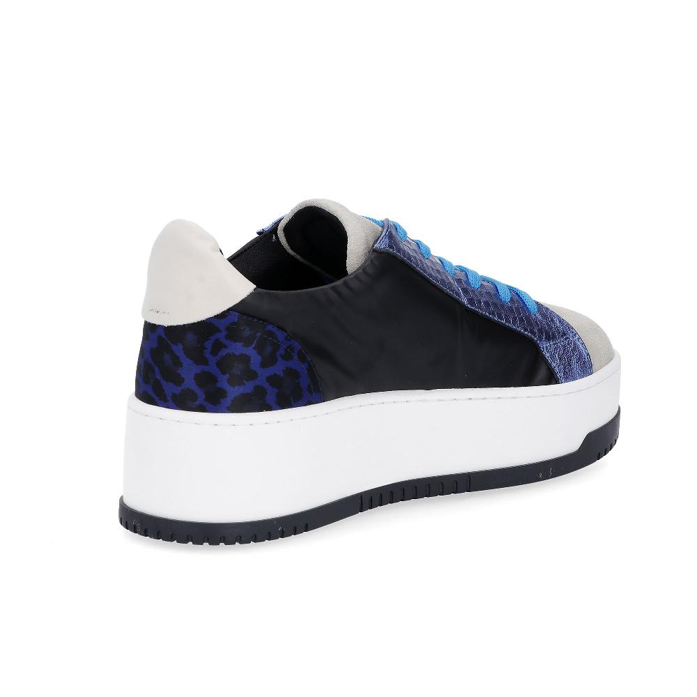 QVC Ebarrito Sneaker In Pelle Inserti A Contrasto Zeppa 5cm
