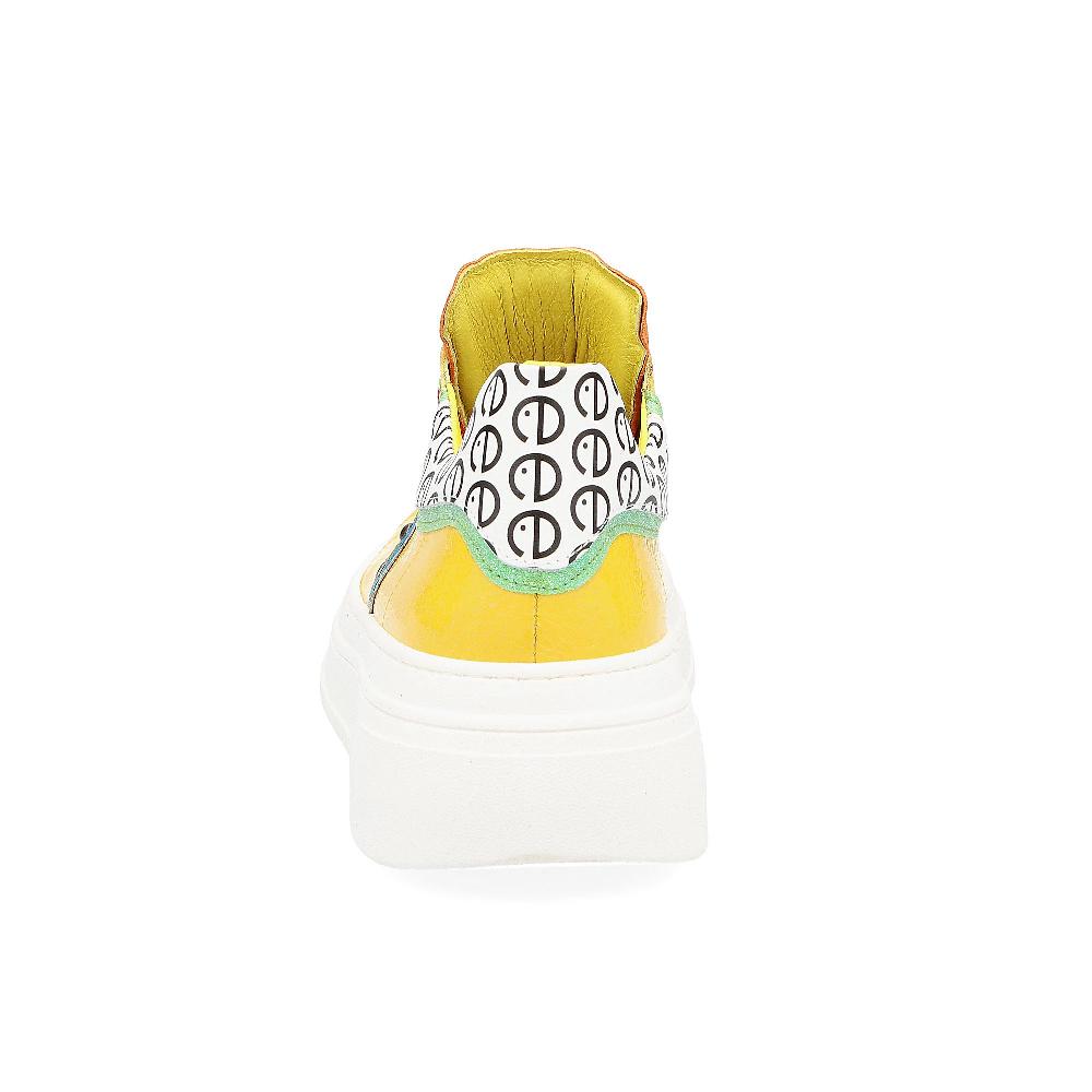 QVC Ebarrito Sneaker Patchwork In Pelle Con Zeppa 5 5 Cm